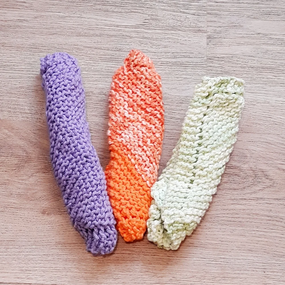 3 Handmade Crochet Washcloths + Lavender Bar Soap / 8